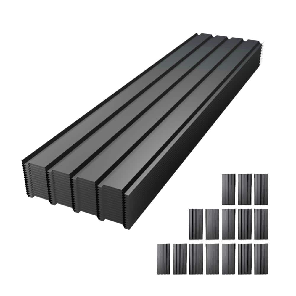 15-Pack 72.83 in. L x 18 in. W Gray Heavy Duty Metal Galvanized Roof Panel, Waterproof price history on PriceWatchPro
