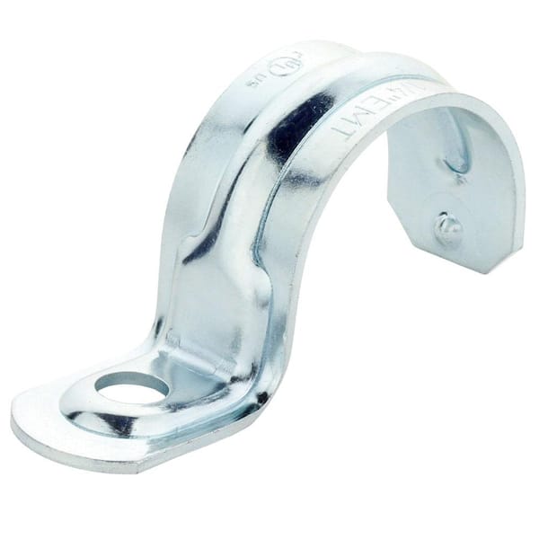 Commercial Electric 1-1/4 in. Electrical Metallic Tubing (EMT) One-Hole Strap (4-Pack)