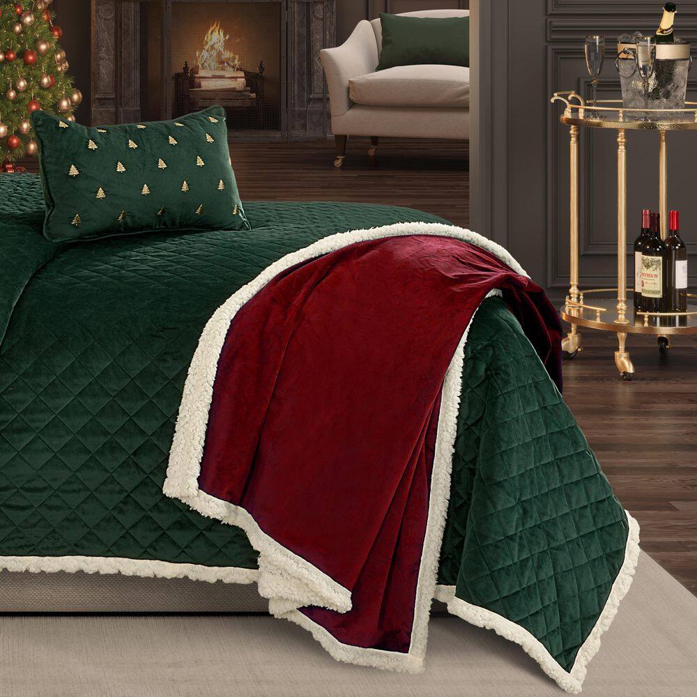 Cozy Throw Crimson Polyester Throw Blanket