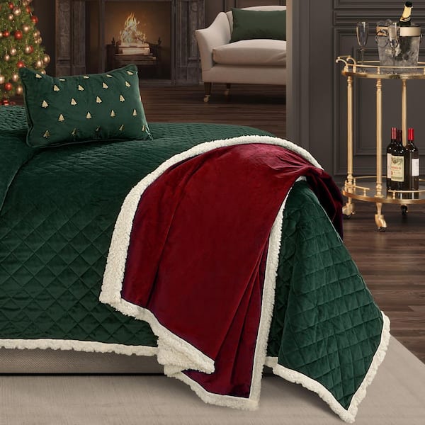 Unbranded Cozy Throw Crimson Polyester Throw Blanket