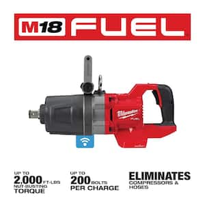 M18 FUEL 18V Lithium-Ion Brushless Cordless 1 in. Impact Wrench with D-Handle and HIGH OUTPUT 12Ah Battery