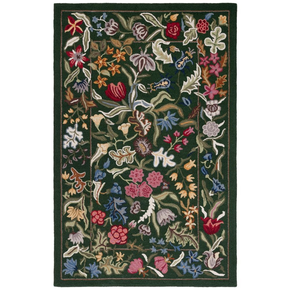 Chelsea 6 ft. x 9 ft. Green/Pink Oversized Floral Area Rug price history on PriceWatchPro