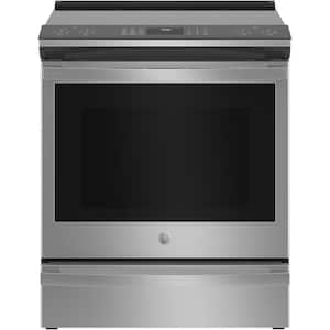 Profile 30 in. 4 Burner Element Smart Slide-In Induction Range in Fingerprint Resistant Stainless w/ Convection, Air Fry