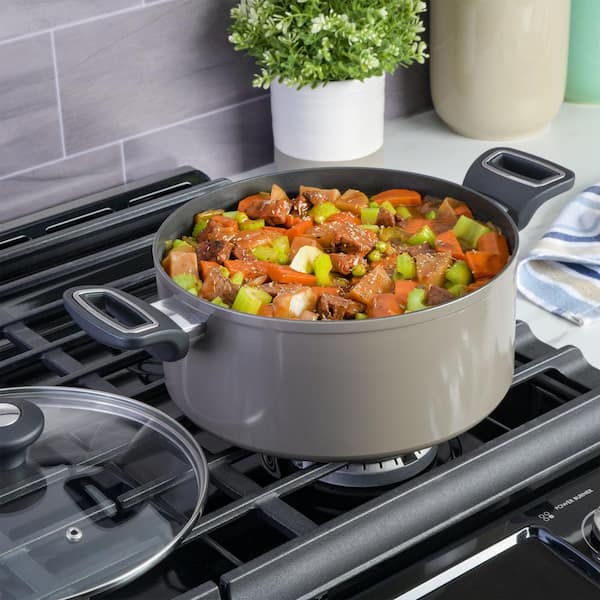 Brentwood Dutch Oven Aluminum Non-Stick 6 Qt-Gray - On Sale - Bed