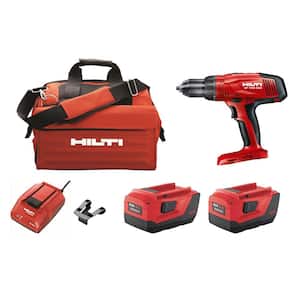 22-Volt Lithium-Ion Cordless Drill Driver Kit with (2) 8.0 ah Batteries, Charger and Bag