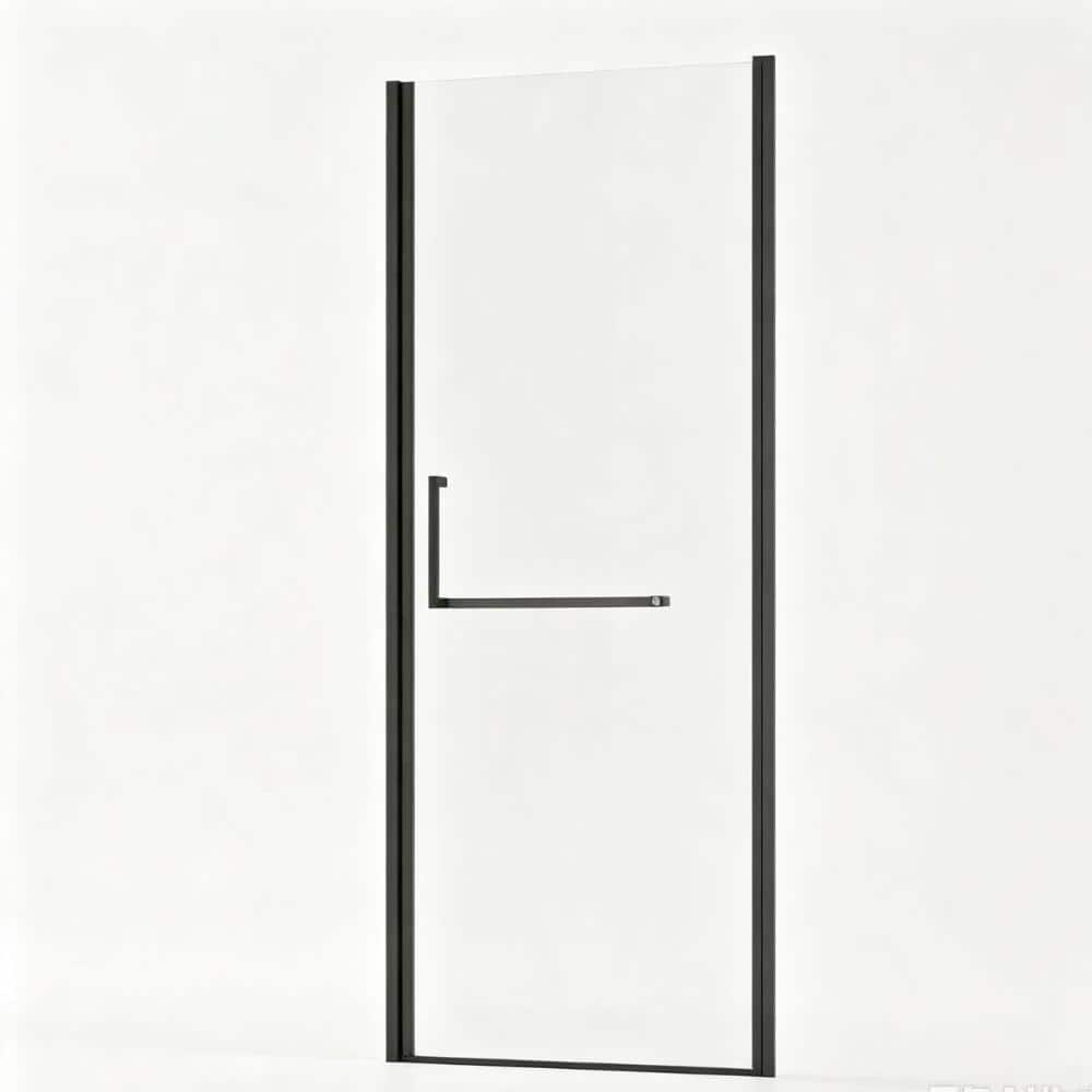 "33""-34""W x 72""H Frameless Swing Pivot Shower Door, 6mm Explosion Proof Tempered Glass, Matte Black Hardware" price history on PriceWatchPro