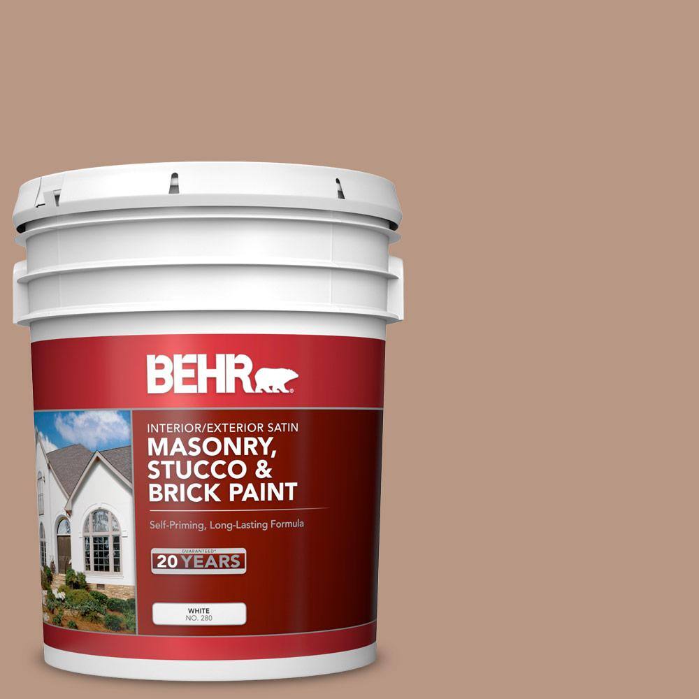 5 gal. #250F-4 Stone Brown Satin Interior/Exterior Masonry, Stucco and Bric