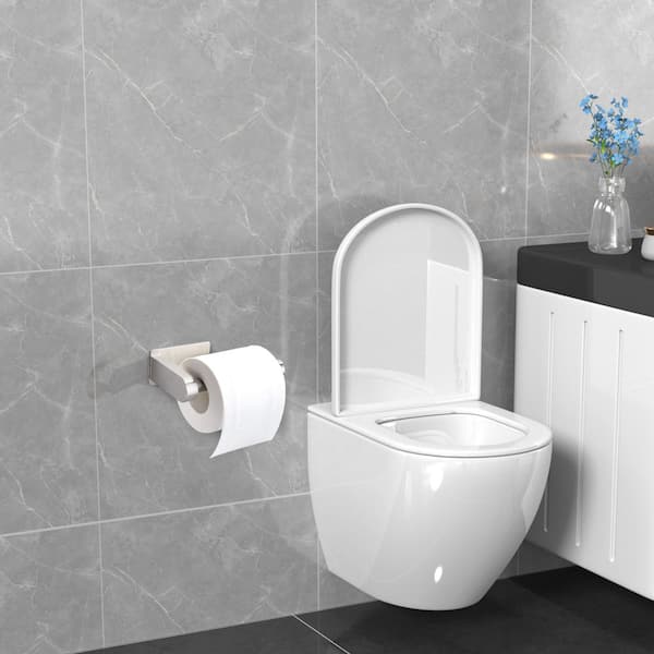 Toilet Paper Holder Brushed Nickel Metal Bathroom Flexible - Temu