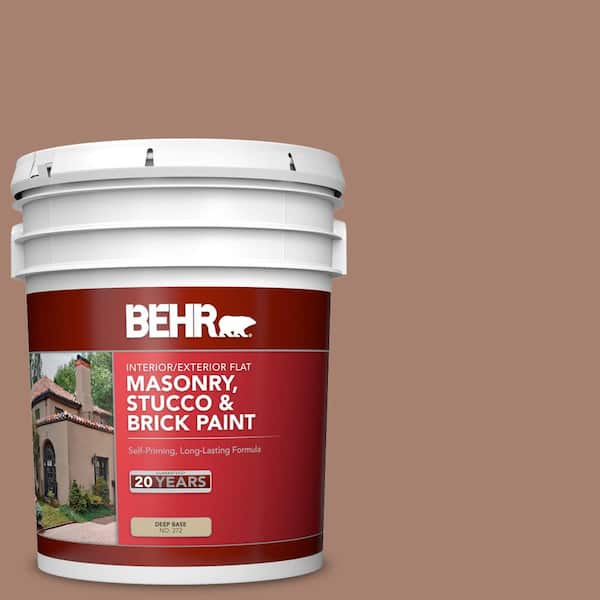 BEHR 5 gal. #S190-5 Cocoa Nutmeg Flat Interior/Exterior Masonry, Stucco and Brick Paint