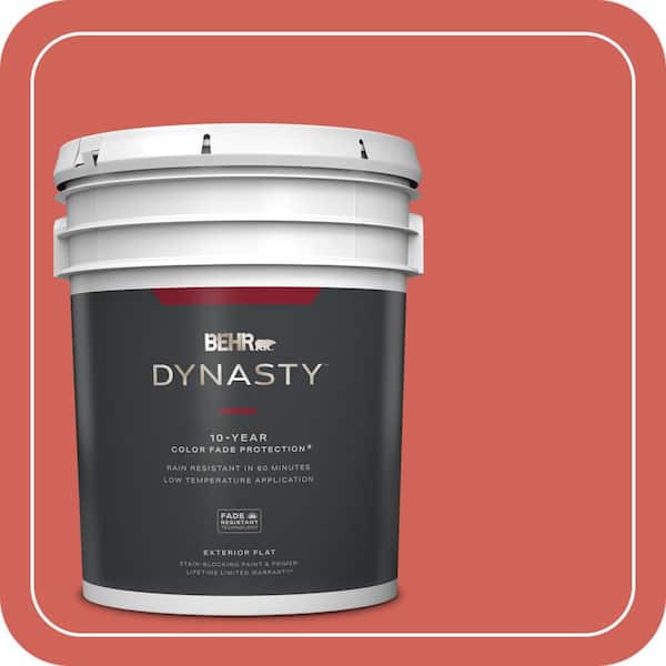 BEHR DYNASTY 5 gal. Home Decorators Collection #HDC-MD-05 Desert Coral Flat Exterior Stain-Blocking Paint & Primer