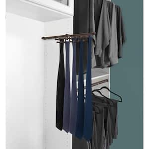 14 in. W Pull Out Tie and Belt Rack Closet Organizer, Bronze, CRT-12-ORB