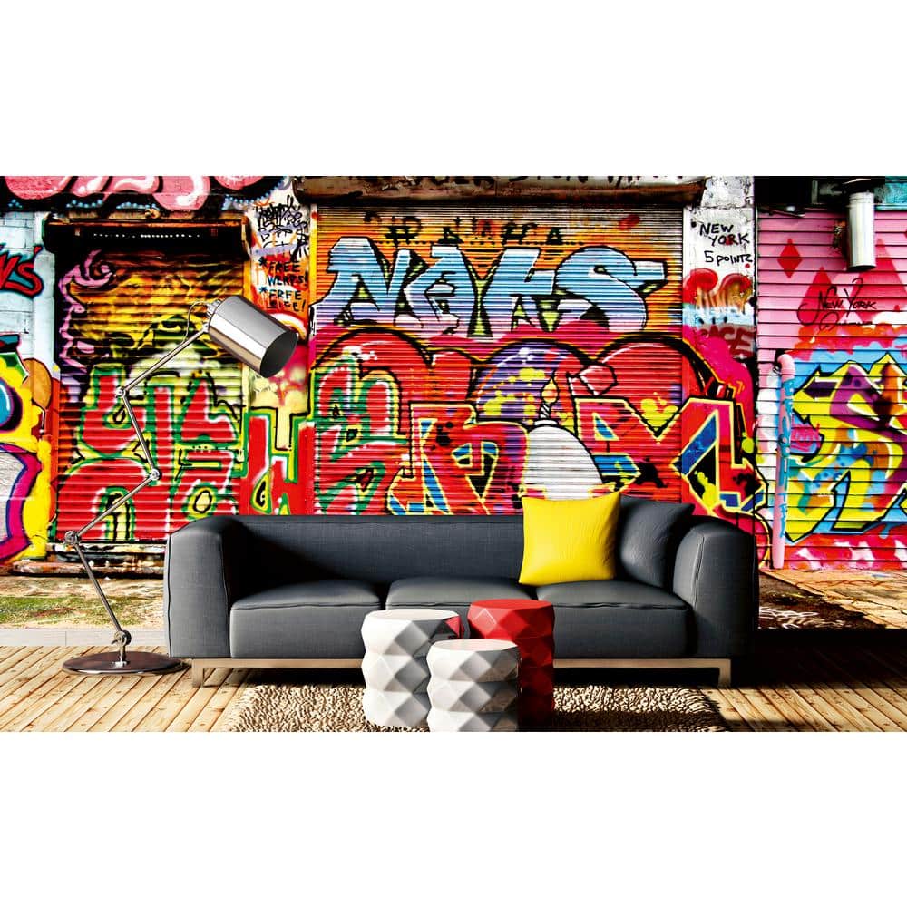 Urban Graffiti Street Art Wall Mural, Multicolor