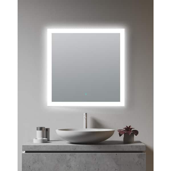 Side-Lighted LED Bathroom Vanity Mirror: 36 x 36 - Round – Mirrors &  Marble