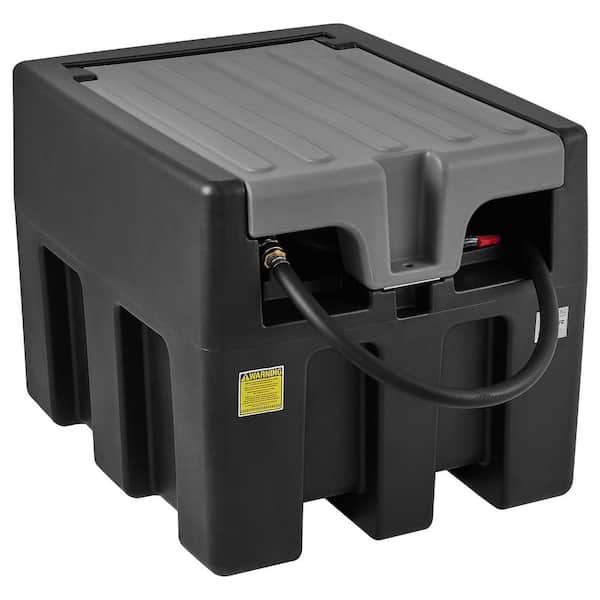 SKYSHALO Portable Diesel Tank, 58 Gal. Capacity and 10 GPM Flow Rate, Diesel Fuel Tank with 12V Electric Transfer Pump, Black