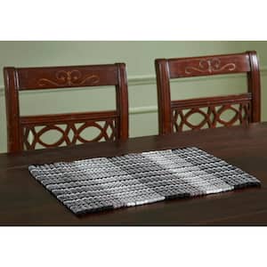 13 in. x 19 in. 100% Cotton Cottage Plaid Collection Gray Soft and Heat-Resistant for Dining Table(Set of 4)