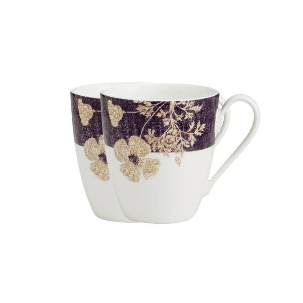 Auratic 14 oz. Golden Stitch Mugs (Set of 2)