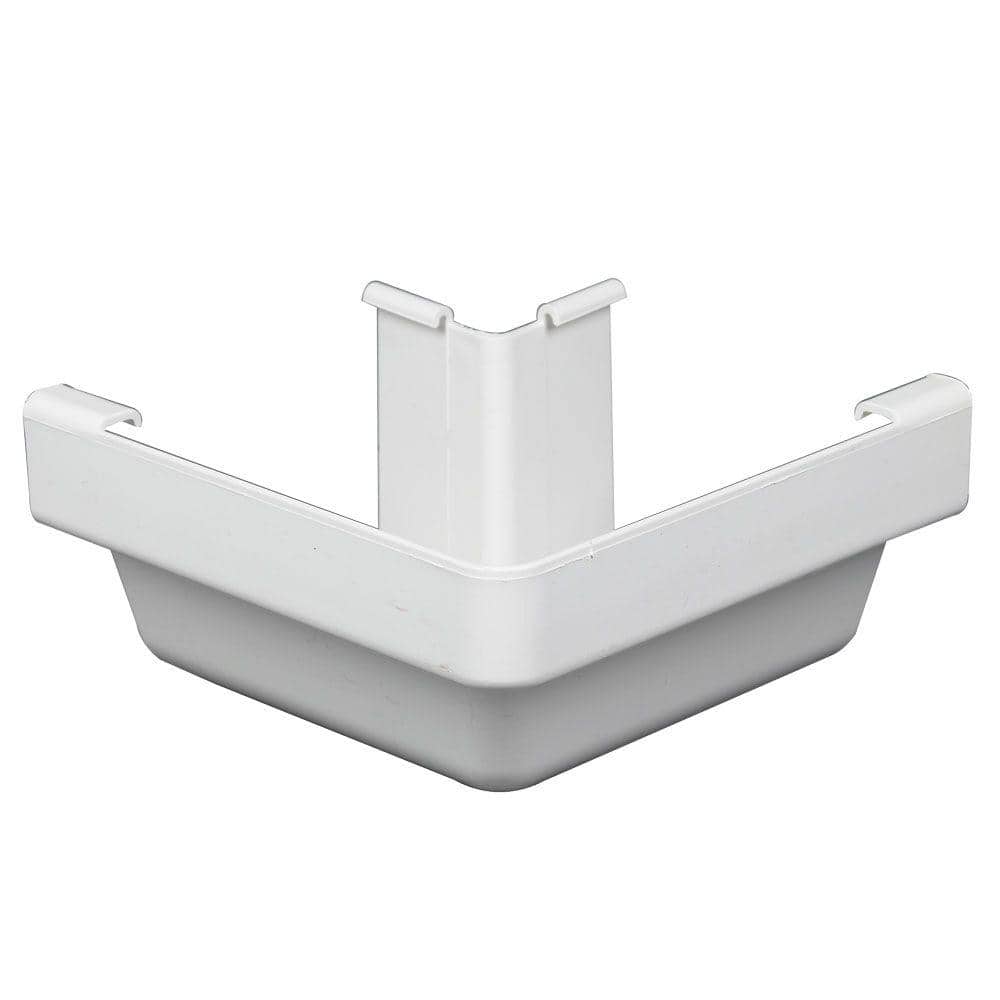 Amerimax Home Products 5 in. White Vinyl KStyle Outside Gutter Miter M0503 The Home Depot
