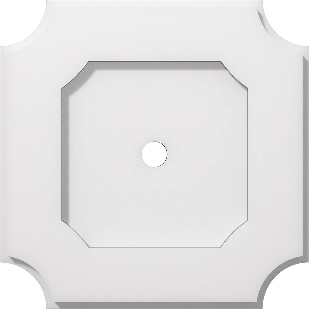 12" White PVC Square Ceiling Medallion