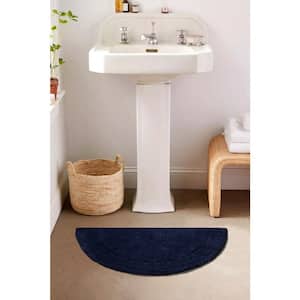 Waterford Collection 100% Cotton Tufted Bath Rug, 17 x 30 Slice Rug, Navy