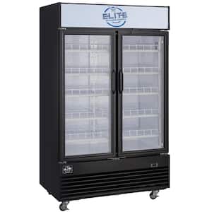34.4 cu. ft. Commercial Merchandiser Refrigerator with Glass Doors in Black