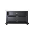 Alexandria 42 in. Black Wood TV Stand Fits TVs Up to 44 in. with Storage Doors