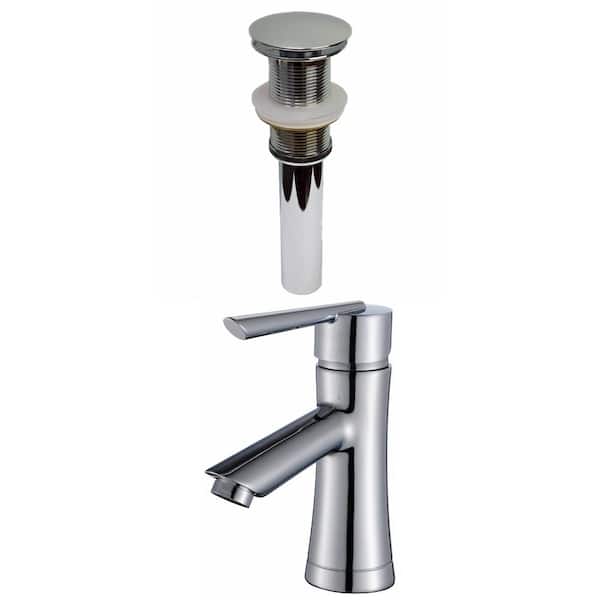 Unbranded Roxy Single Handle High Arc Single Hole Bathroom Faucet with Deckplate Included in Chrome 3 in. W 16GS-29498