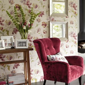 Gosford Cranberry Unpasted Removable Wallpaper Sample