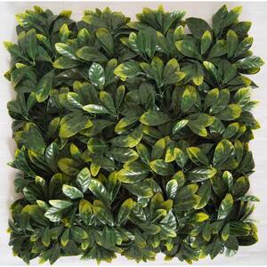 20 in. x 20 in. Artificial Lemon Leaf Wall Panels (Set of 4)