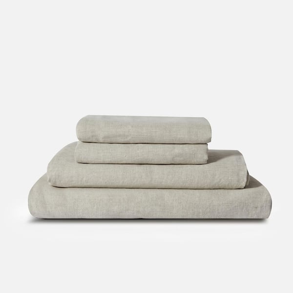 SIJO 4-Piece Classic French Linen California King Sheet Set