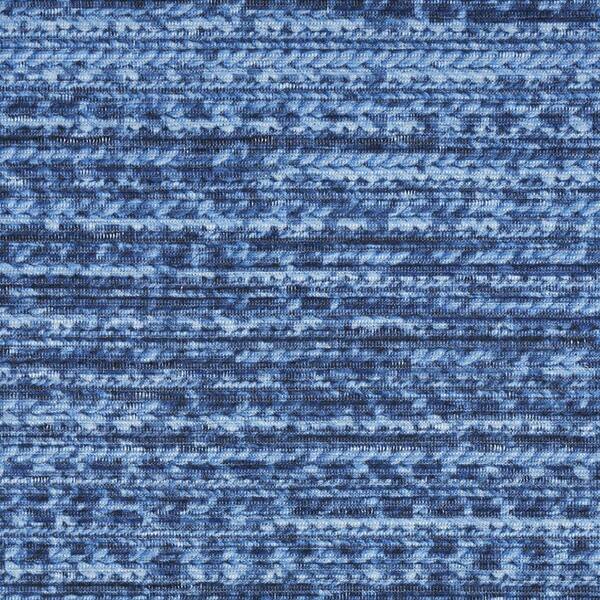 3 ft. x 5 ft. Blue Abstract Power Loom Washable Non Skid Area Rug