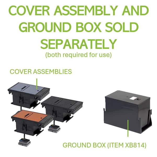 Legrand Wiremold 2-Gang Black Outdoor Weatherproof Ground Box