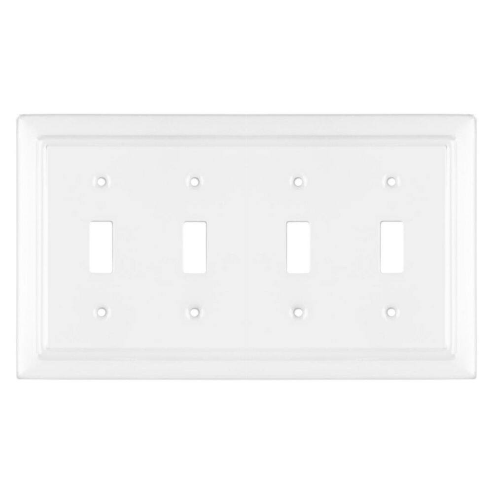 Architectural 4-Gang 4-Toggle Wall Plate (Classic White) price history on PriceWatchPro