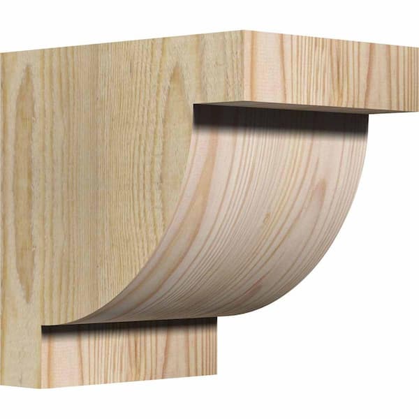 Ekena Millwork 6 in. x 8 in. x 8 in. Douglas Fir Alpine Rough Sawn Corbel