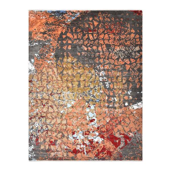Solo Rugs Contemporary One-of-a-Kind Contemporary Black 9 ft. 1 in. x 12 ft. 1 in. Area Rug