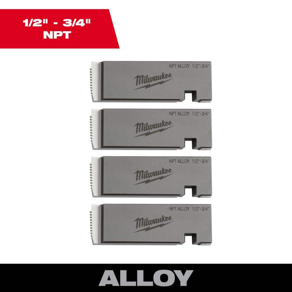 Milwaukee 1 in. to 2 in. NPT Alloy Universal Pipe Threading Dies 48361202 The Home Depot