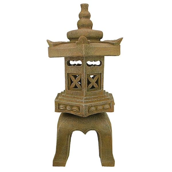 Design Toscano 27 in. H Sacred Pagoda Lantern Illuminated