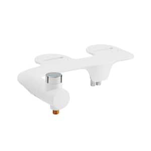 Aqua Non-Electric Bidet Seat for Elongated Toilet in Glossy White