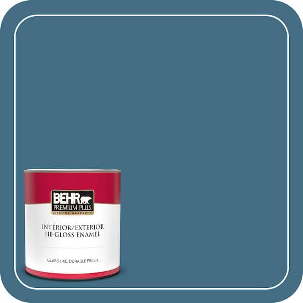 Pmd Color BEHR PREMIUM PLUS 1 qt. #PMD-24 Lake Stream Hi-Gloss Enamel Interior ...