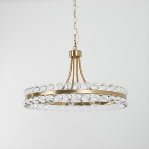 Jackson 8-Light Brass Unique Classic/Traditional Chandelier with Crystal Accents