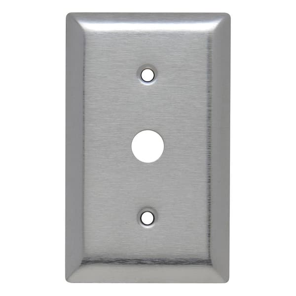 Legrand Pass & Seymour 430S/S 1 Gang Coaxial Wall Plate, Stainless Steel (1-Pack)