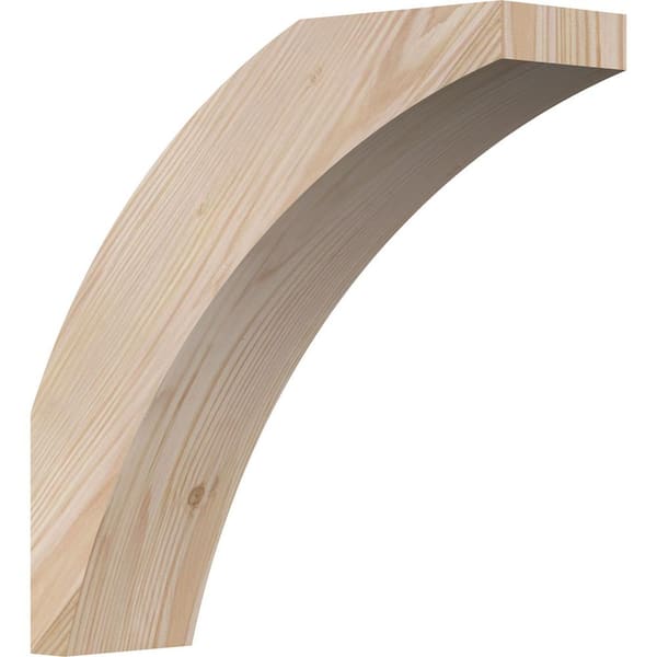Ekena Millwork 3 1/2"W x 12"D x 12"H Thorton Smooth Knee Brace, Douglas Fir