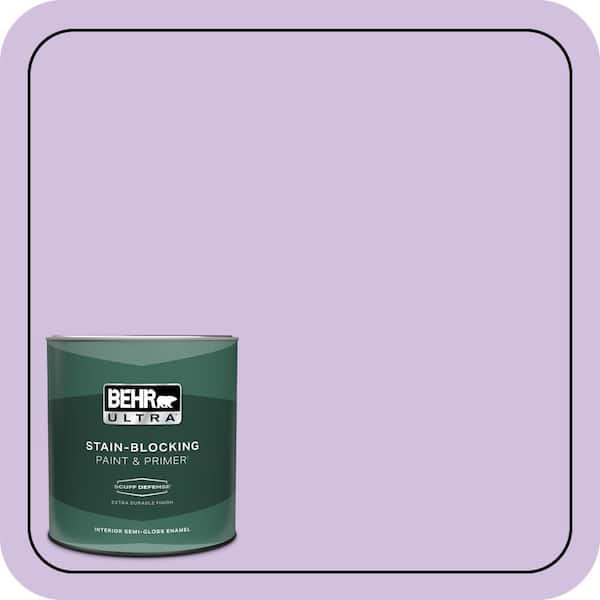 BEHR ULTRA 1 qt. #650A-3 Fresh Heather Extra Durable Semi-Gloss Enamel Interior Paint & Primer