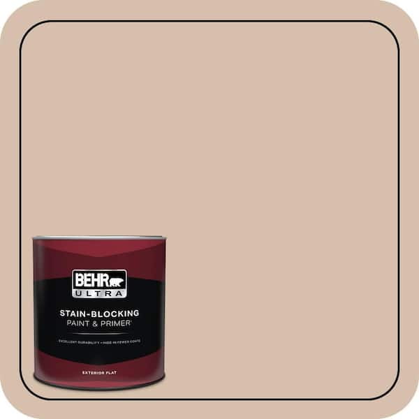 BEHR ULTRA 1 qt. #ICC-42 Comforting Flat Exterior Paint & Primer