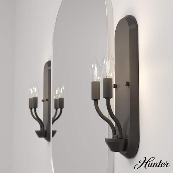 Hunter Merlin 2-Light Noble Bronze Wall Sconce