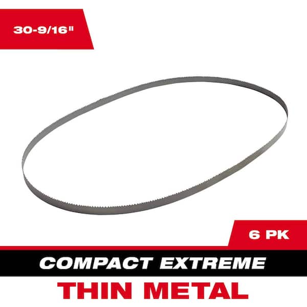 Milwaukee 30-9/16 in. 12/14 TPI Compact Extreme Thin Metal Cutting Band Saw Blade (6-Pack) For M12 FUEL Bandsaw