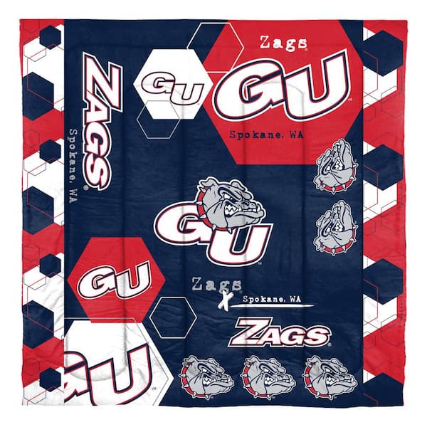 Unbranded Gonzaga Hexagon 3- Piece Full/Queen Size Multi Colored Polyester Comforter Set