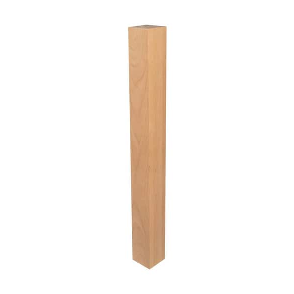 American Pro Decor 35-1/4 in. x 3-1/2 in. Unfinished North American Solid Cherry Kitchen Island Leg