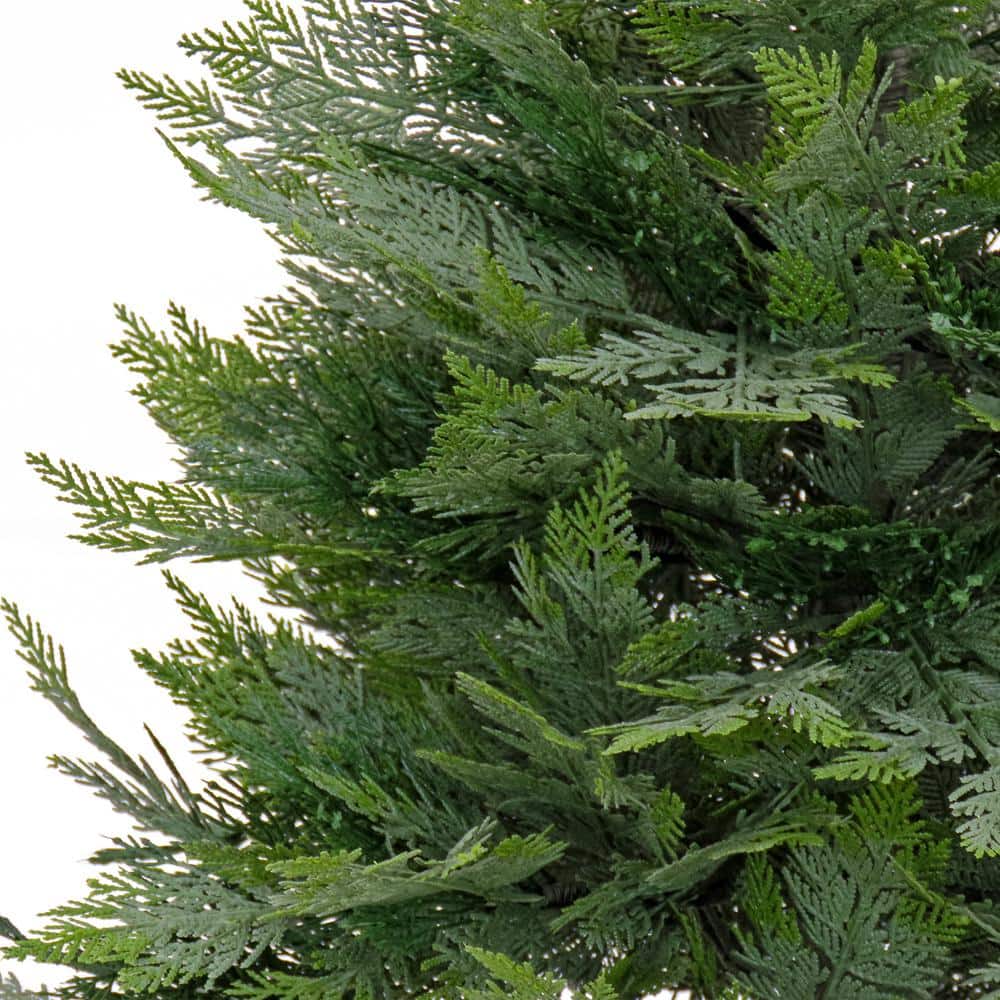 3-Foot Green Artificial Cypress Tree in Black Plastic Pot