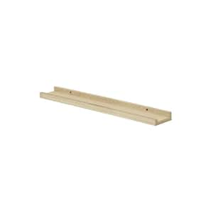 BORDER 23.6 in. x 3.5 in. x 1.2 in. Brushed Oak MDF Decorative Wall Shelf with Brackets