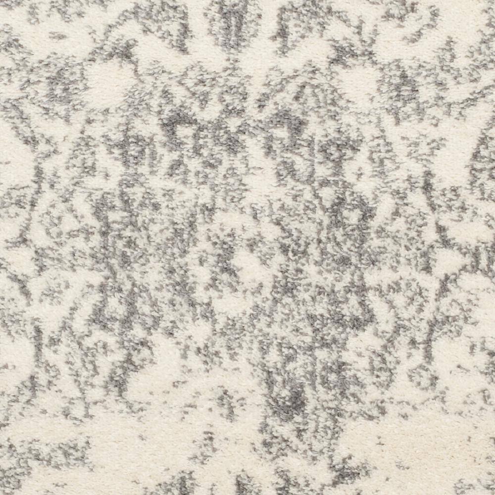 Ivory Floral Reversible Rectangular Synthetic Area Rug, 3' x 5'